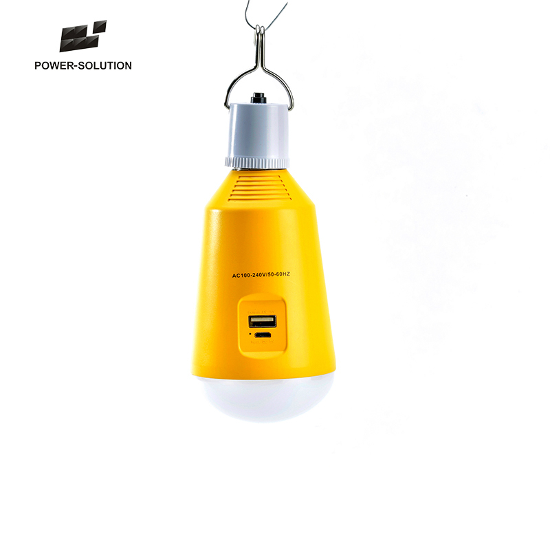 Hot sale AC DC 3.7V/2600mAh Li-ion battery solar lighting system kits with charger cell phone function led bulbs mini solar lamp