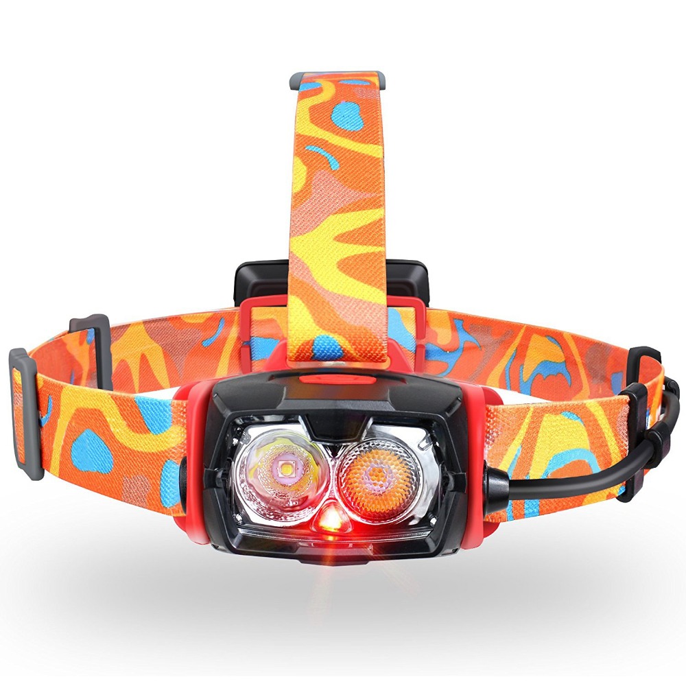 High Lumen Waterproof Runners Hiking Battery USB Headlamp Rechargeable