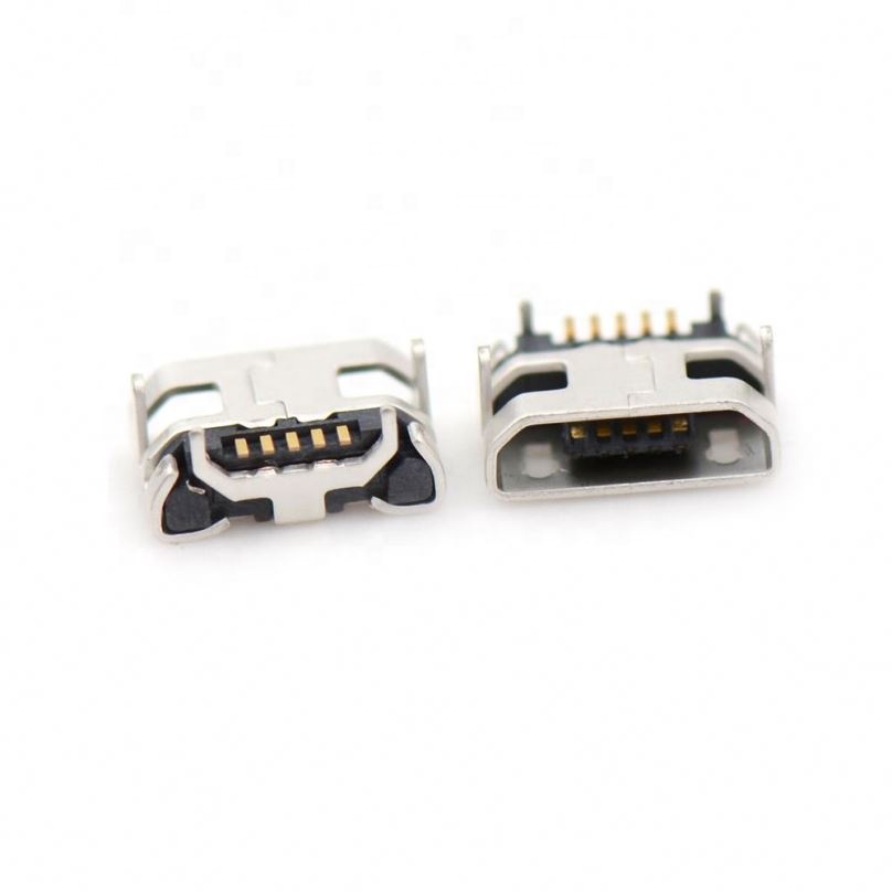 MIni Connector Mobile Tail Plug Micro USB Connector 5pin Female Seat Jack Micro Usb Four Leg No Side Inserting Plate Seat