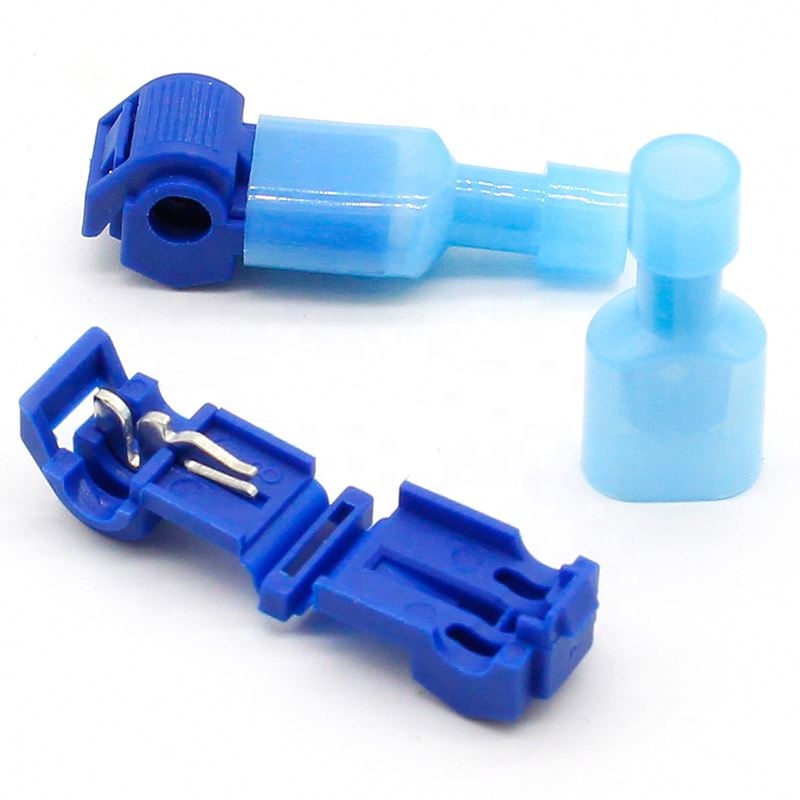L1 Blue T Type Quick Splice Crimp Terminal Wire Convenient Connector For 1.2-2.5mm Line