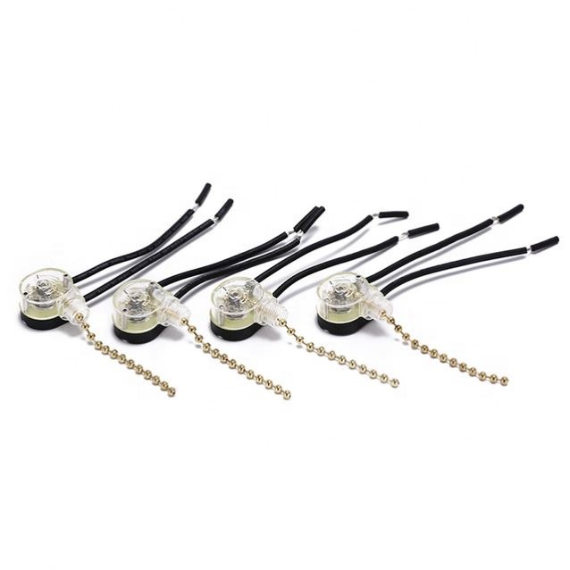 125/250V Wall Light Pull Switch Home Ceiling Fan Lamp Universal Pull Chain Cord Switch Set Replacement Tools