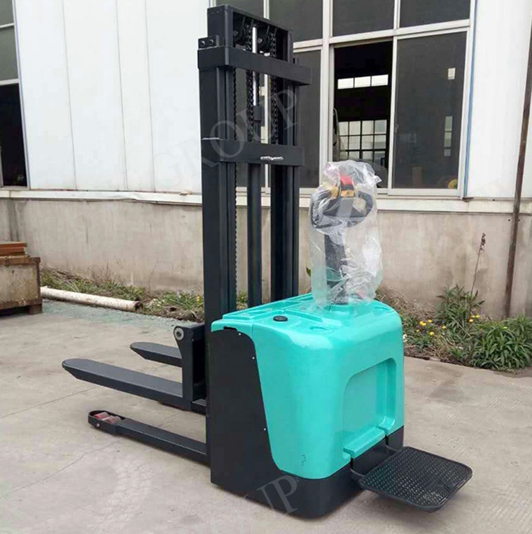 Semi-electric pallet stacker /electric straddle stacker 1.0/1.5/2.0ton