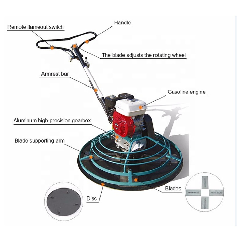 mini superior gasoline concrete power trowel