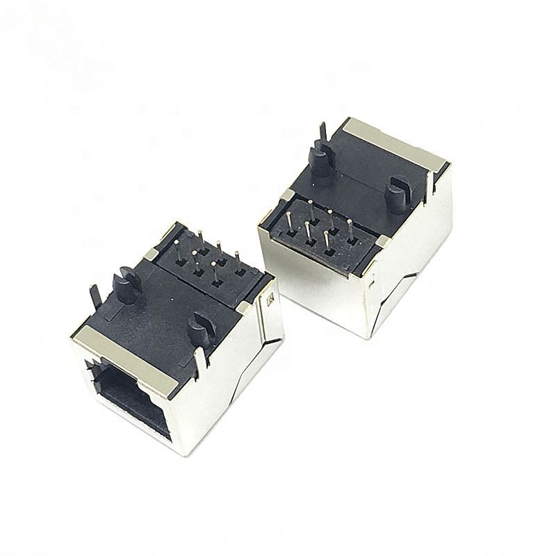RJ45 Ethernet SOCKET 5224 8P8C DIP Network Jack with shielding copper shell female connector
