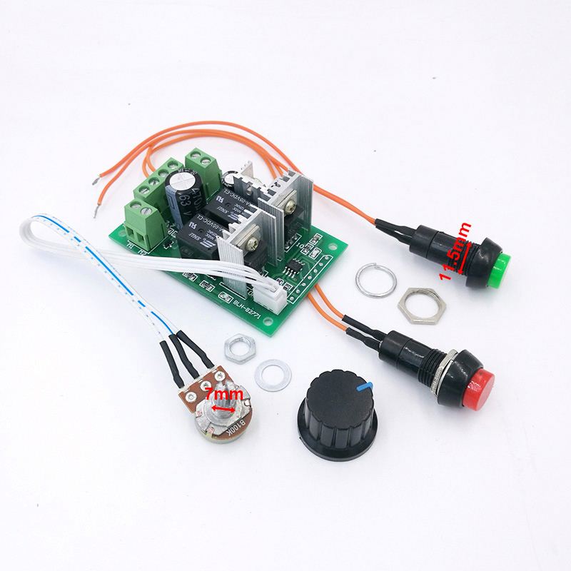 10A PWM dc motor controller forward and backward linear actuator governor speed control self-reset 6V/12V/24V