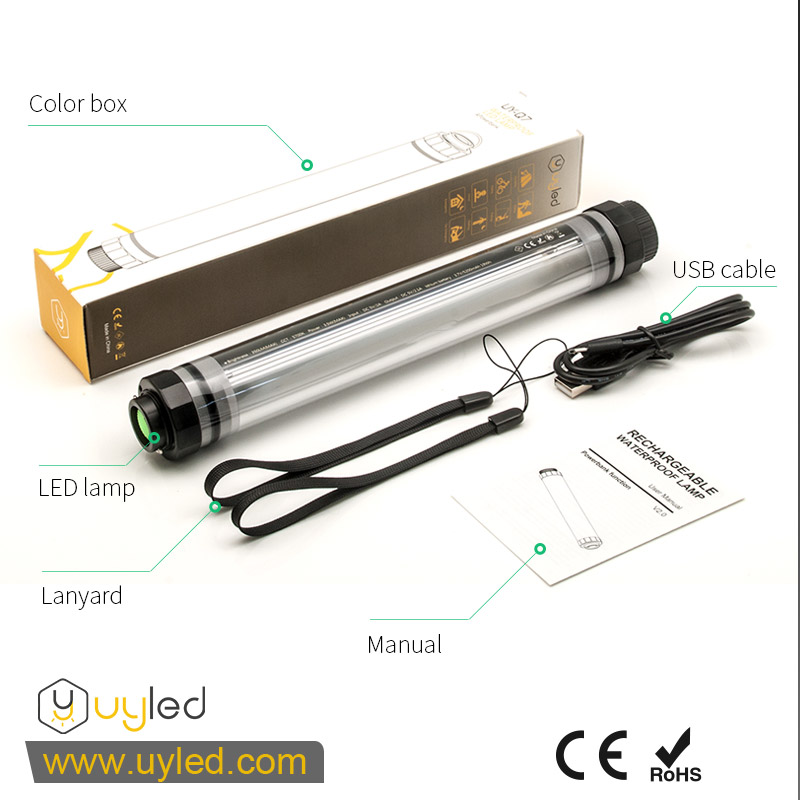 UYLED Outdoor Survival Kit Lighting LED Waterproof IP68 Powerbank Charging Tube Car Emergency Camping Light