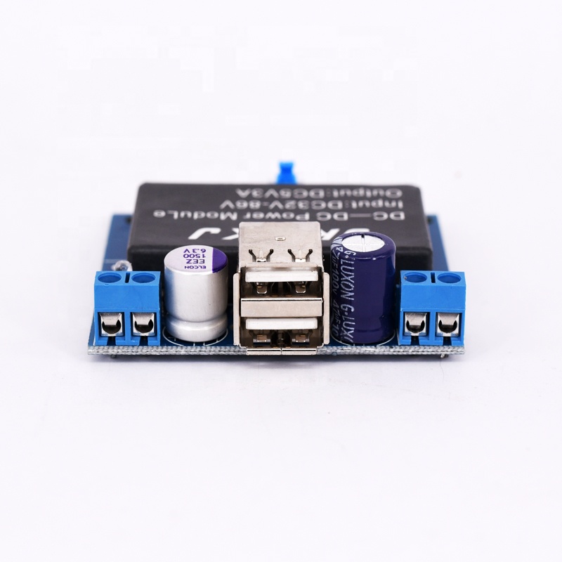 Isolating step-down transformer dc voltage 60V48v battery car to 5v conversion module usb mobile phone charging
