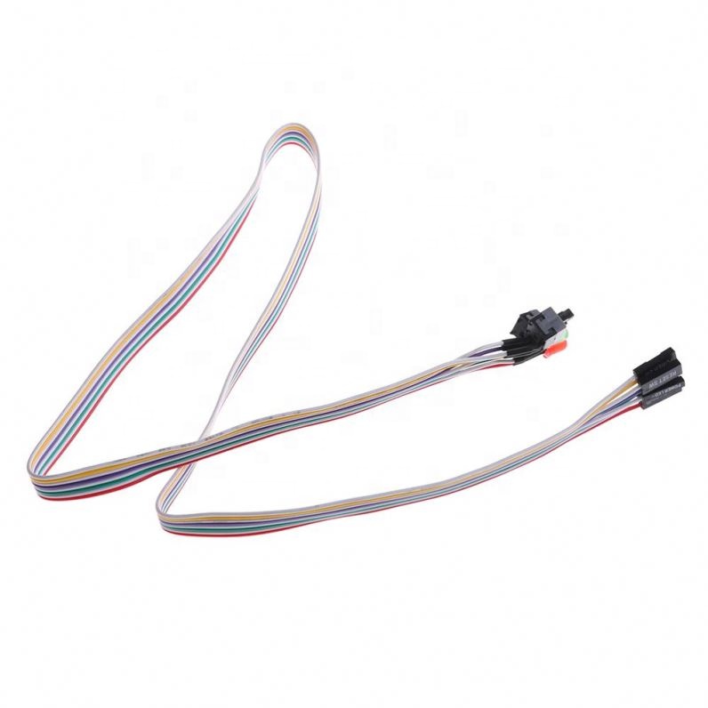 PC Power Switch Button Cable Desktop Motherboard PC Host Case Red Green LED Lamp Power Supply