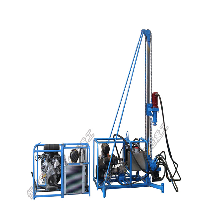 Exploration DTH drilling rig equipment with air compressor
