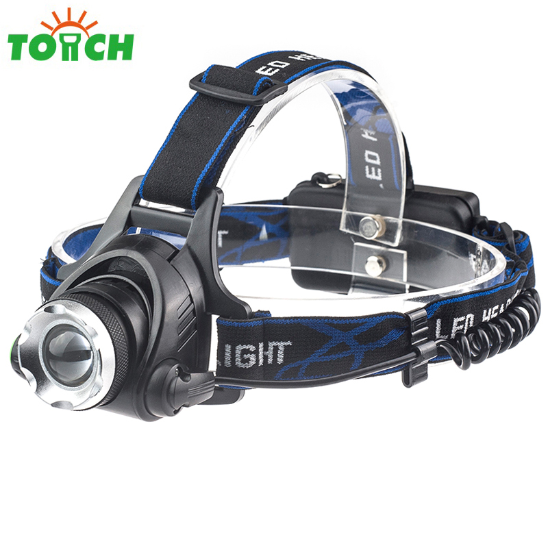 Led Rechargeable Lights headlamp waterproof zoomable brightness headlights