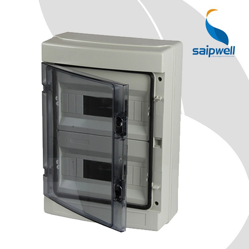 SAIPWELL 420*295*130mm 24 way Power Distribution Box ABS Enclosures Waterproof Distribution Box Air Switch Box with PC Cover
