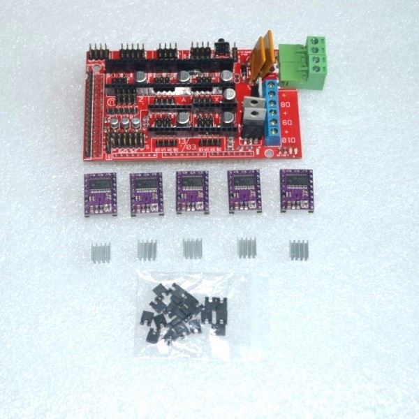 3D Printer RAMPS 1.4 control panel printer Control Reprap MendelPrusa + 5pcs DRV8825 Stepper Motor Drive Carrier Reprap