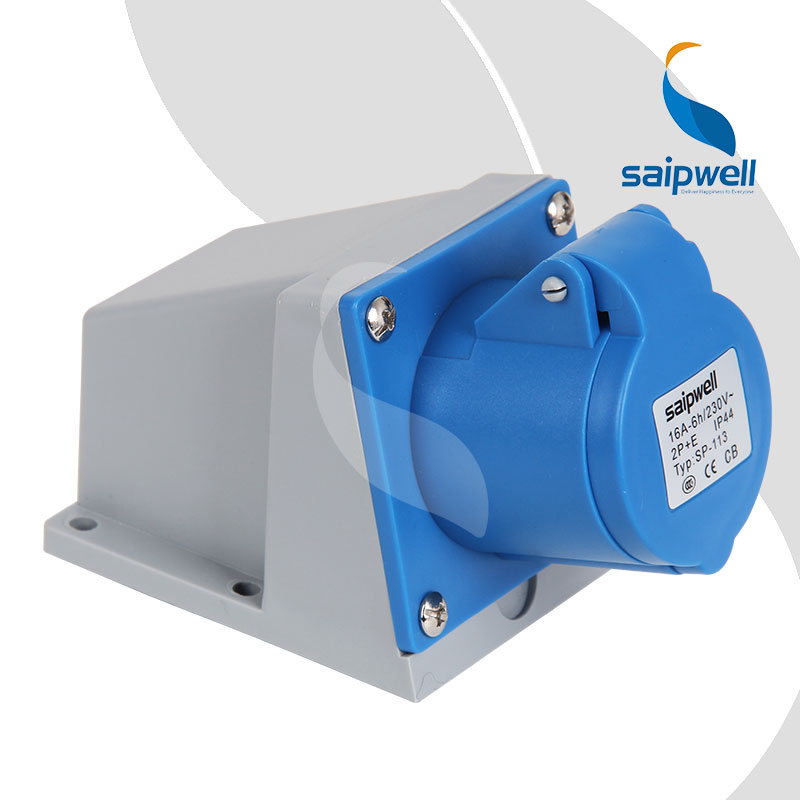 SAIPWELL/SAIP 3P 16A IP44 Wall Mounted Industrial Waterproof Socket