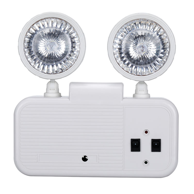 Factory direct 2*3W double-head commercial LED fire emergency sign light with NI-CD battery backup