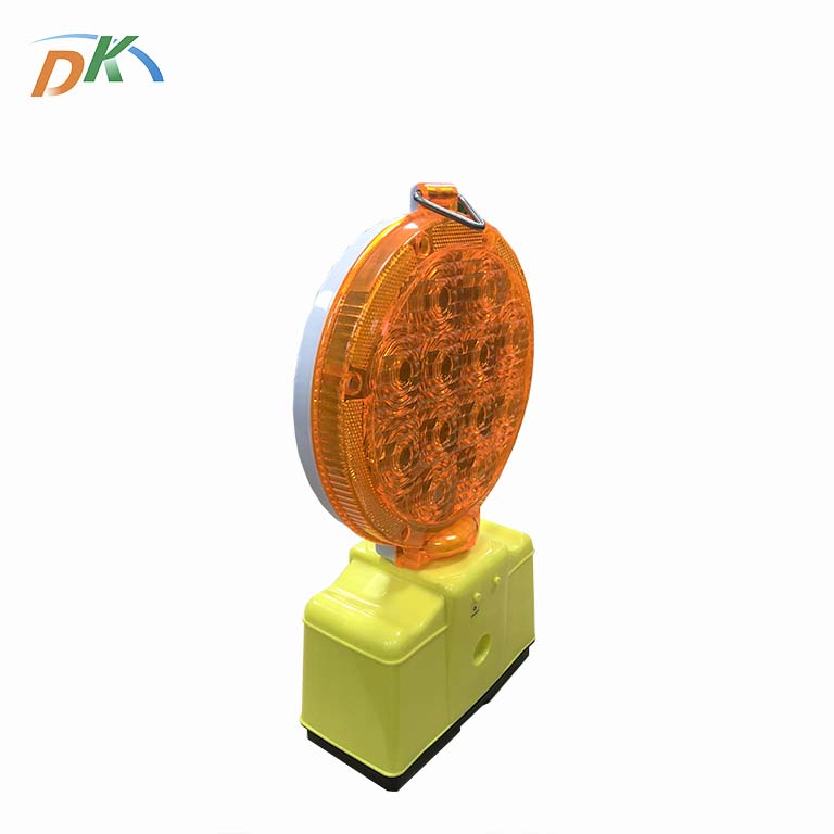 DK High Visible Traffic Safety Reflector Amber Barricade Warning Lamp