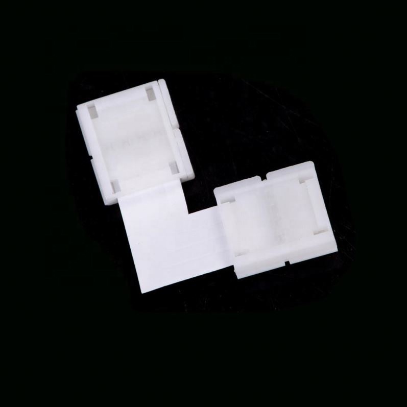 HOT Rgb 4 Pin Connectors For 12V 5050 10mm Width LED RGB Strip Solderless L Shape 90 Degree Corner Connectors