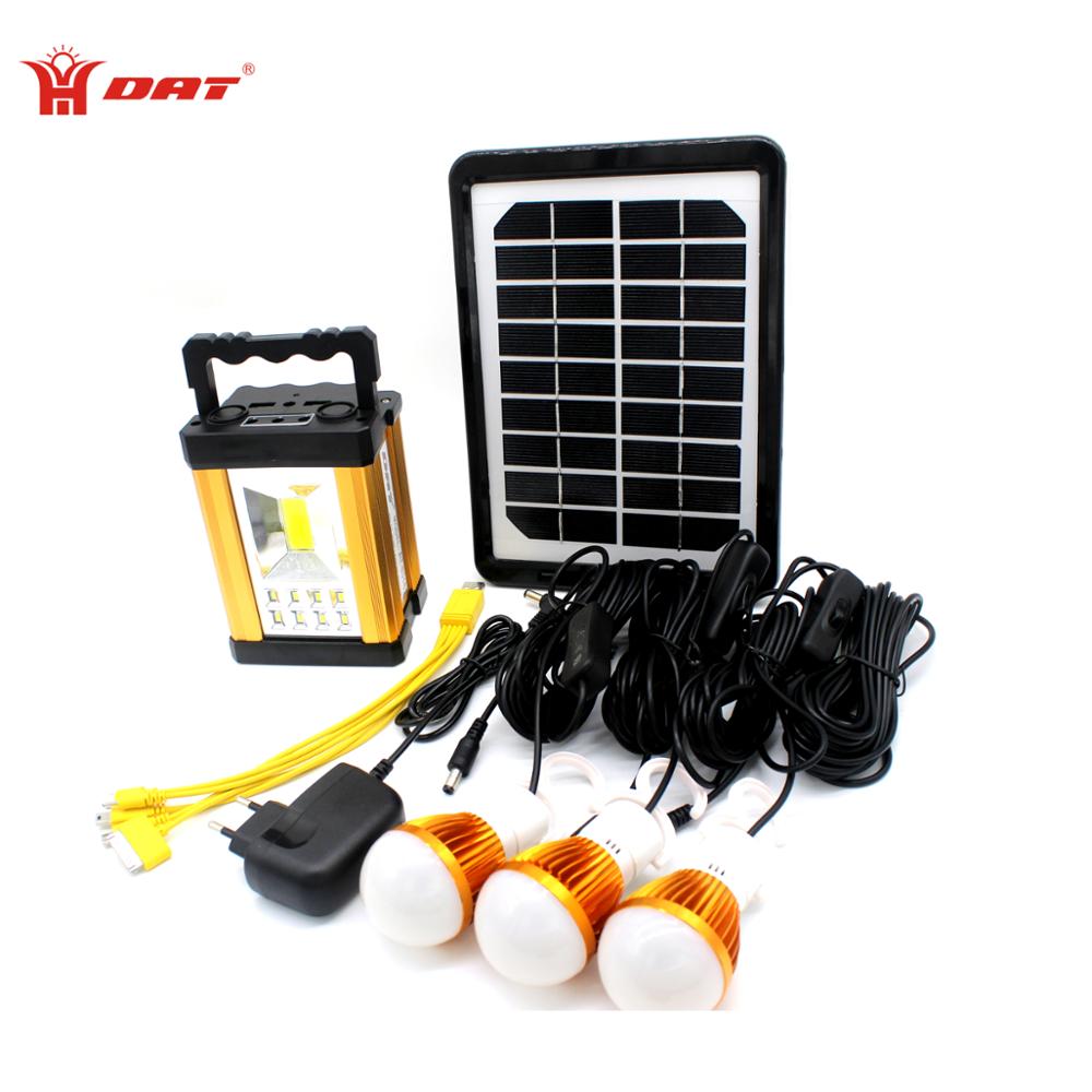 Mini specification aluminium alloy high-power 5W COB portable solar energy lighting kit indoor