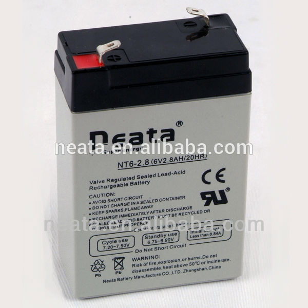 Neata High quality 6v 2.5ah solar battery