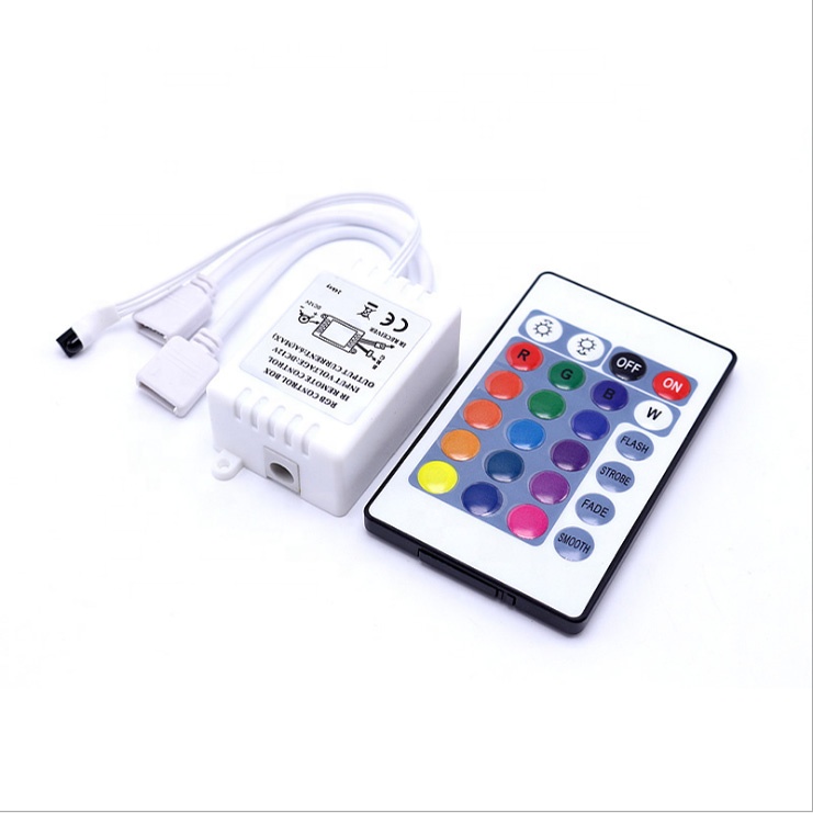 24 key controller led infrared wireless RGB controller dual panel dual output one tow two 12v12a