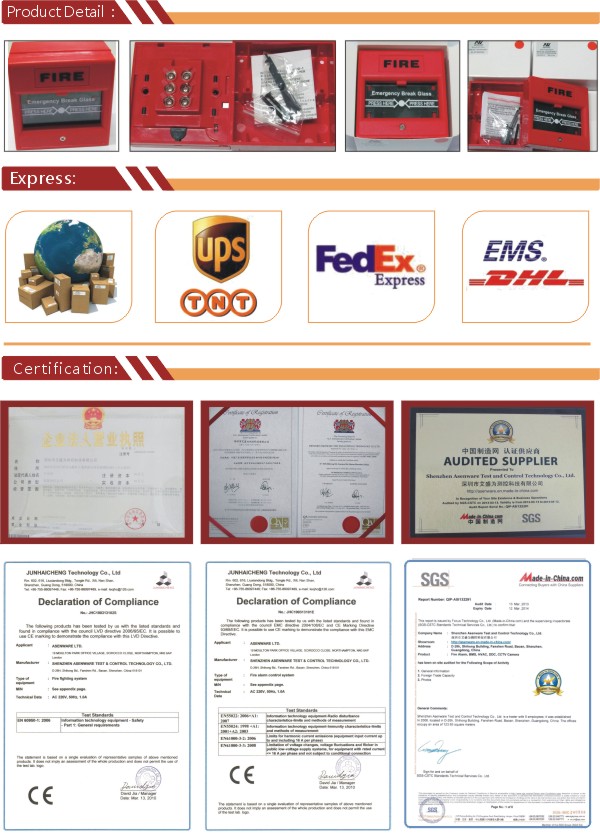 Fire Fighting Fire Alarm Button Call Station Connect with Siren