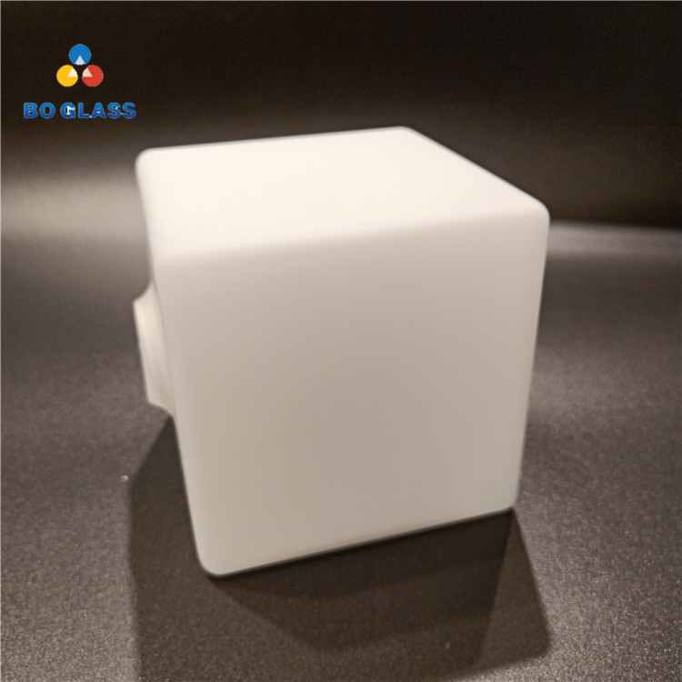 Modern Style Square Matt Opal White Glass LED Lamp Cover