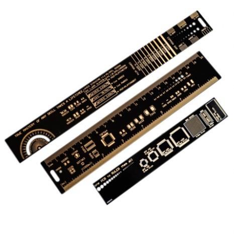 1Set 15cm 20cm 25cm Multifunctional PCB Ruler Measuring Tool Resistor Capacitor Chip IC SMD Diode Transistor Package 180 Degrees