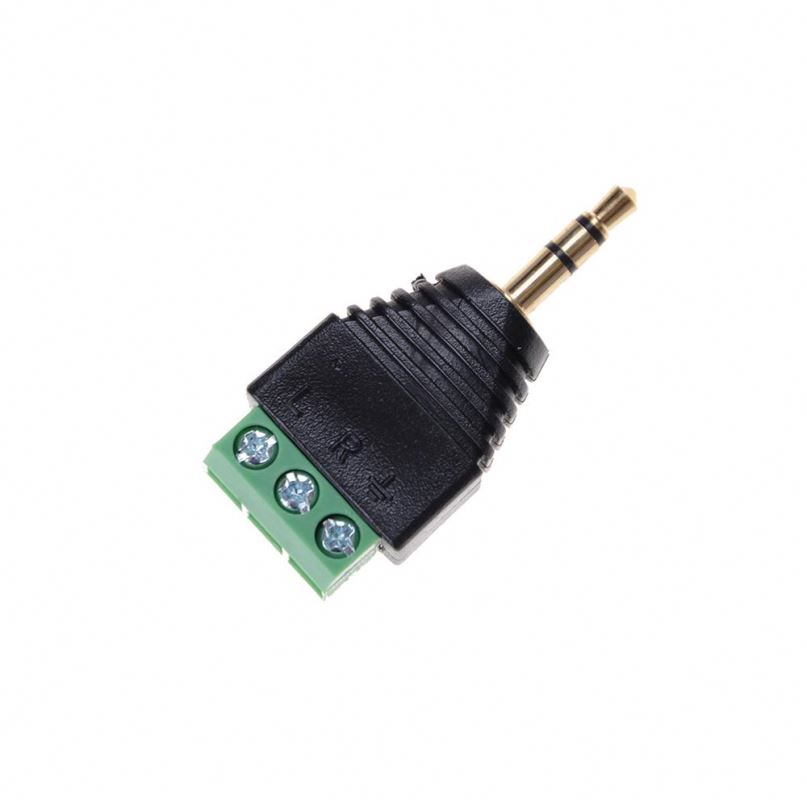 3.5mm Audio Mono Plug Audio Connector Adapter 3.5 Audio Mono Plug To Screw Terminal Screw Connector