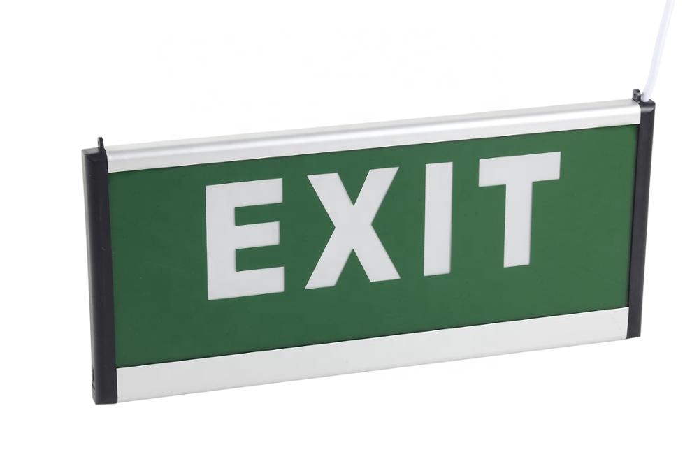 Green Rechargeable Exit Sign Led Emergency Light Emergency Lamp
