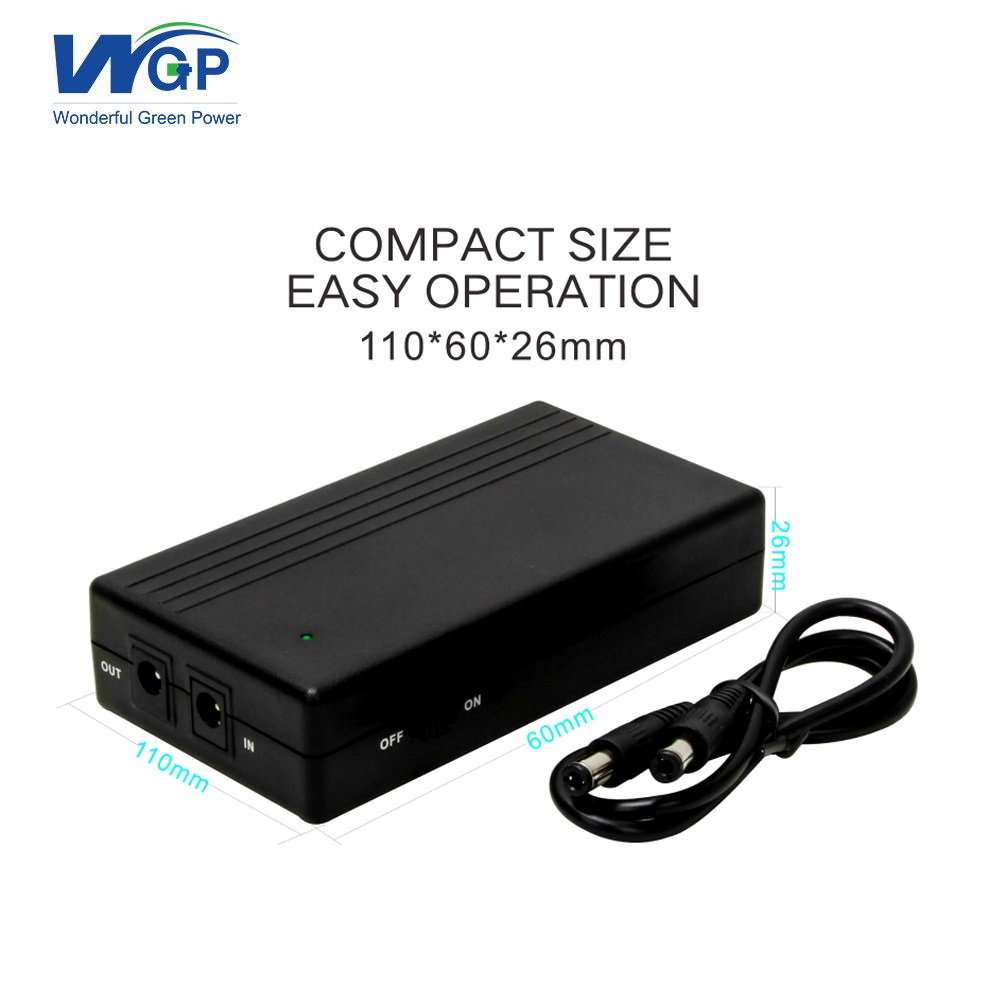 Hotsales 12V dc ups lithium battery ups 12V 2A for wifi router and CDMA security camera