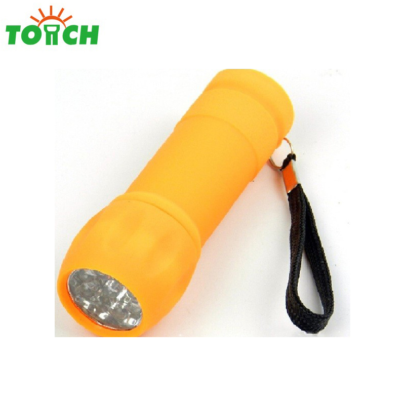 CE certificate led torch 9 leds uv light promotional flashlight for children