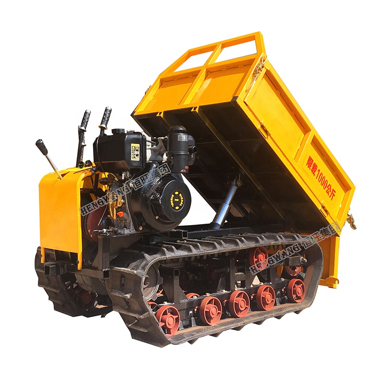 Crawler type mini farm dumper loader