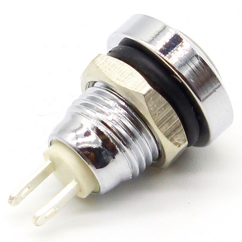 8mm Metal Momentary 1NO 2Pin Mini Push Button Switch 0.5A/250VAC