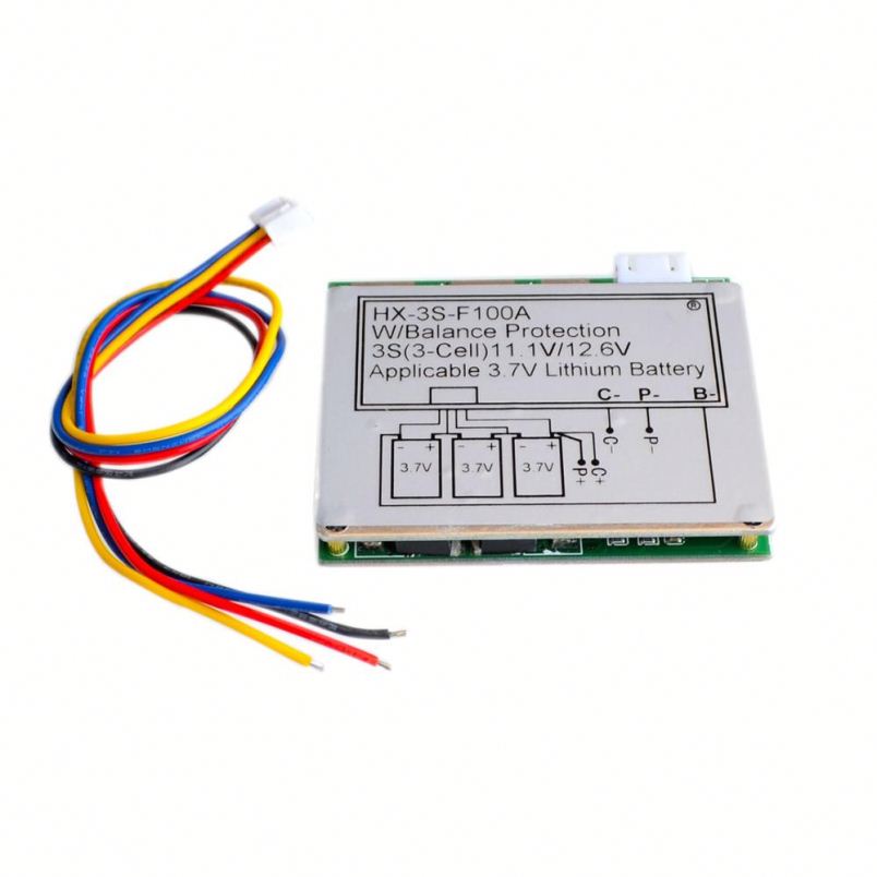 New 3S 100A Li-ion Lithium 18650 BMS PCM battery protection board bms pcm with balance for li-ion lipo battery cell pack Module
