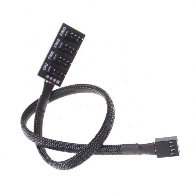 1 Female to 4 Male 4Pin Socket Fan Hub Splitter Cable for Cooling Fan New Arrival Host Case PC Cooler Fan Power Cable