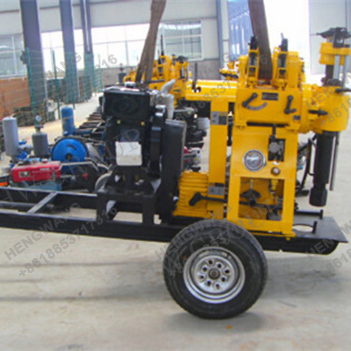 Drilling depth 160-230m Diameter 220-500mm  trailer type hydraulic drilling rig machine for sales