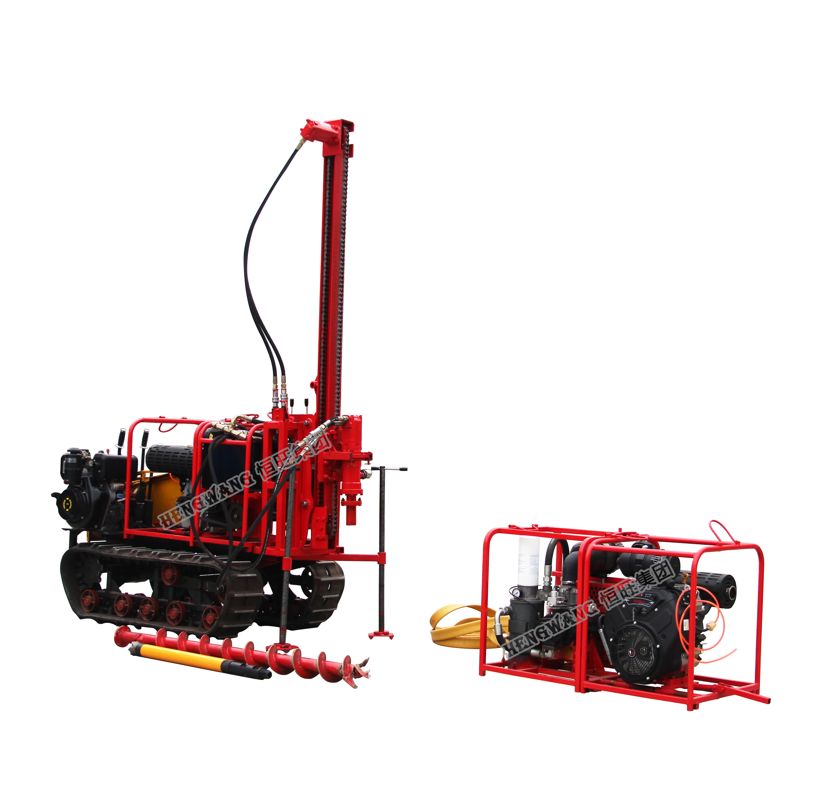 Rock drill rig HW drilling machine With Air Compressor