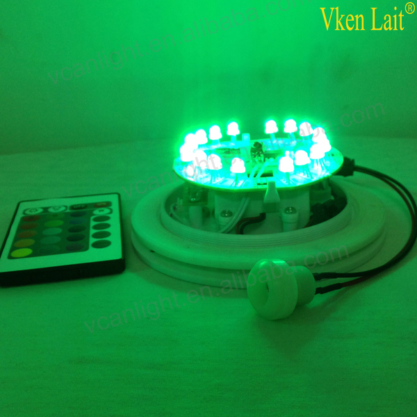 Wireless lithium battery powered LED light base for night decoration