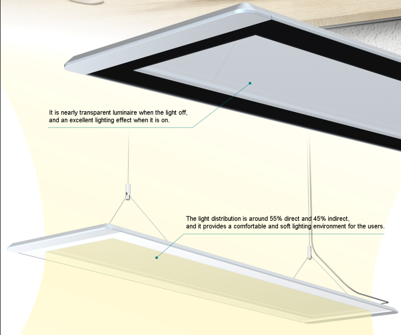SMD2835 3012 square suspended led panel light with RoHS and 5 years warranty