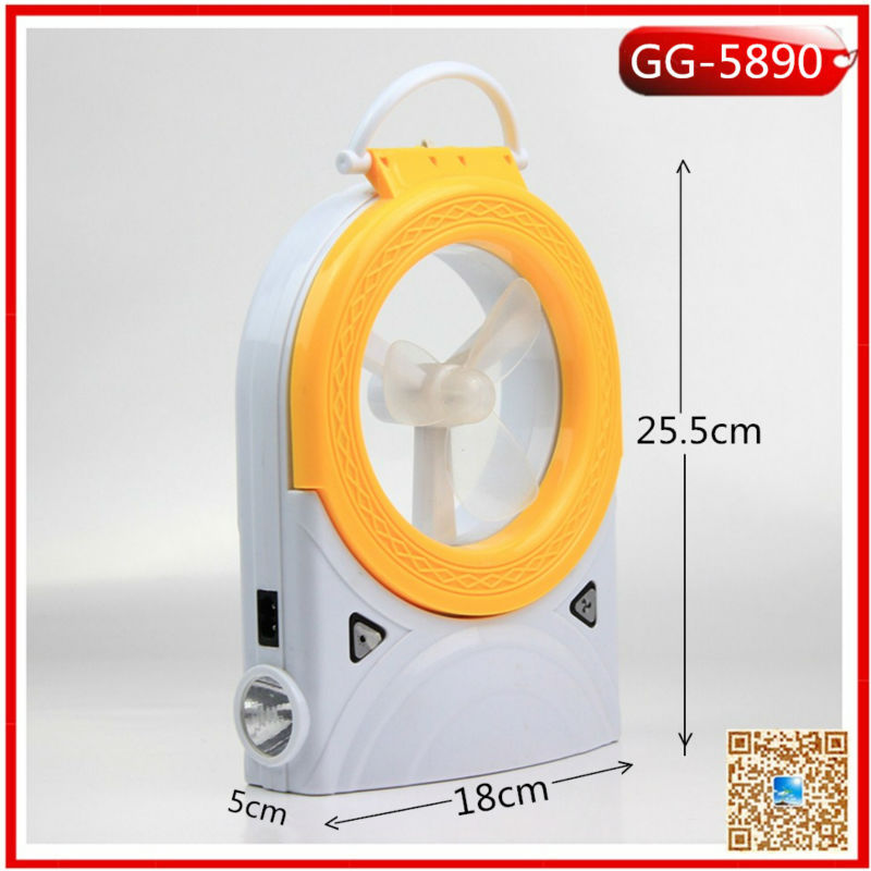 rechargeable and dry battery powerd led reading lamp with fan