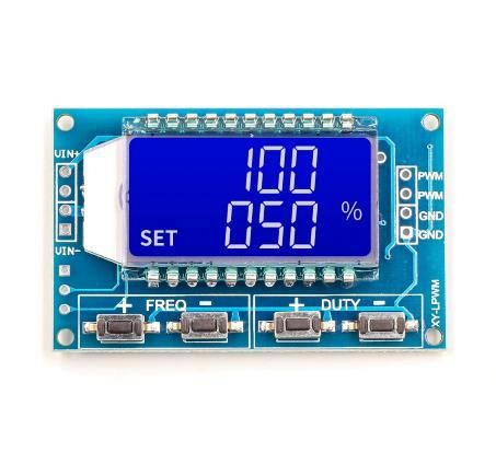 Signal Generator PWM Pulse Frequency Duty Cycle Adjustable Module LCD Display 1Hz-150Khz 3.3V-30V PWM Board Module