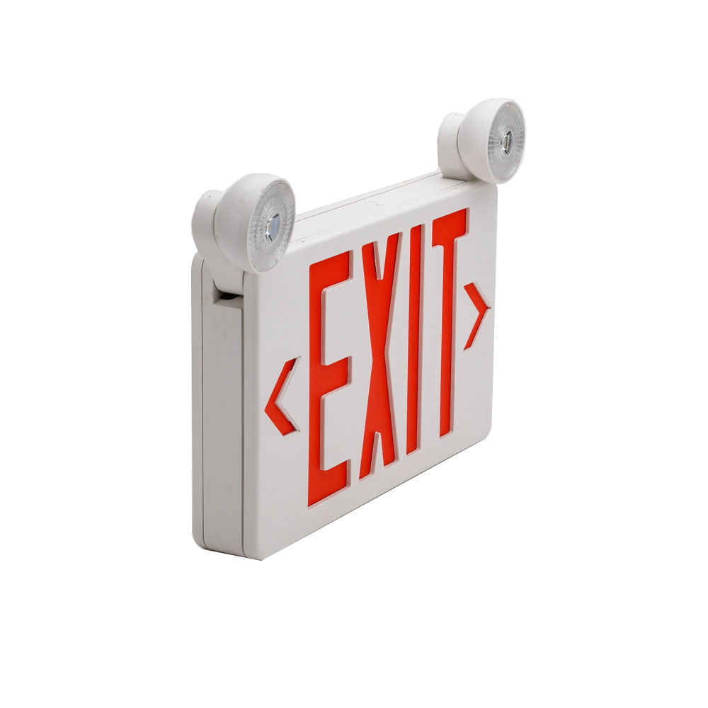 Combo Emergency Light Led Exit Sign 3.6V 2W Remote Capability Red Letter Single or Double Face Optional