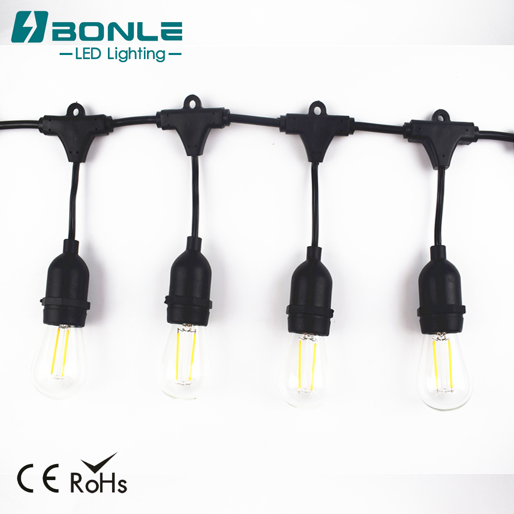 14.4M Outdoor Lighting E27 S14 Edison Bulb Christmas Pathway Light Led Patio String Light With Waterproof Connectable