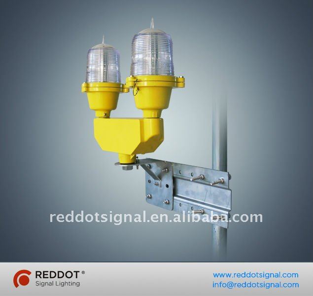 Red LED Double obstruction light/tower obstacle light for tower mast pole