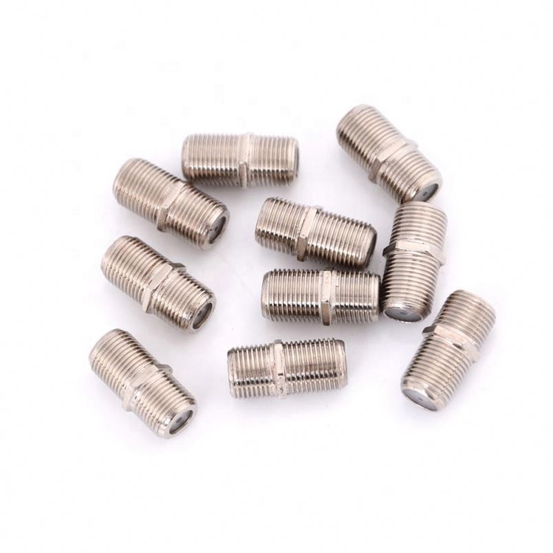 Aluminium Alloy Joiner Barrels Connector F Plug Coupler Adapter Plus HD TV Coax Cable
