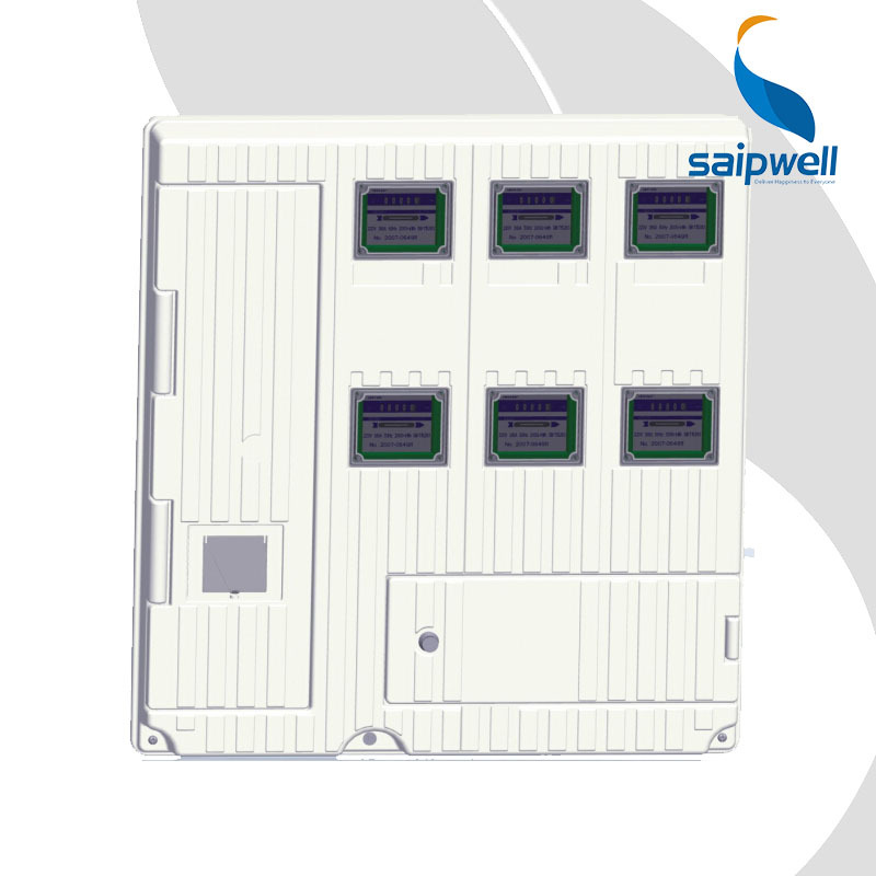 SAIP/SAIPWELL New Product Six Units Plastic Box Enclosure Electronic Three-Phase Electric Meter Box