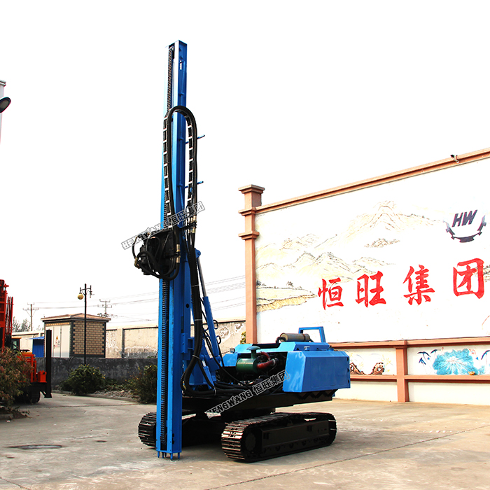 Solar hydraulic pile hammer ramming driving machine