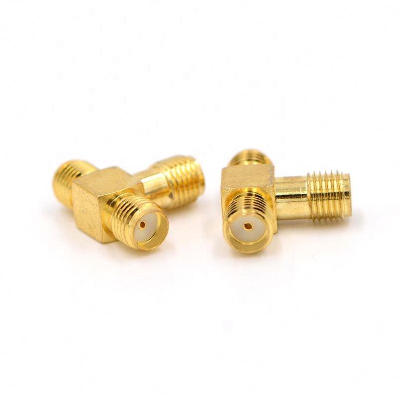 T Type Connector Adapter SMA Male To Reverse Female To Reverse Female SMA 3 Way Adapter