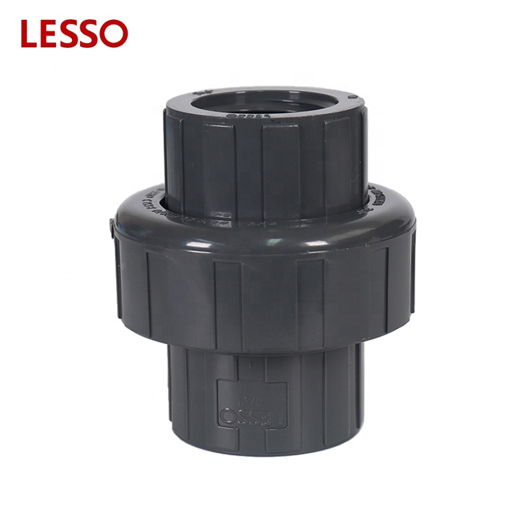 LESSO ASTM standard PVC SCH 80 Schedule 80 fittings union W O ring seal with thread