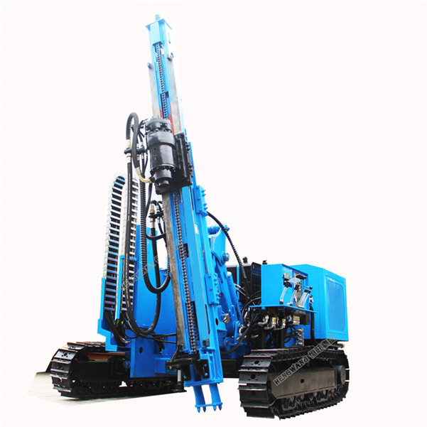 hydraulic screw and vibratory hammer pile driver for solar project