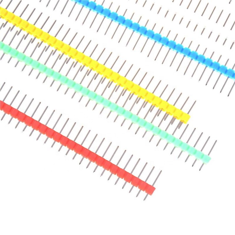 Single Row 40 Pin Connector Kit For PCB Board Pin Header Connector Male 2.54mm Pitch Pin Header Strip